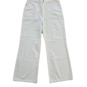 NWOT Women's We The Free Wide Leg White Denim Jeans Free People Stride Size 29